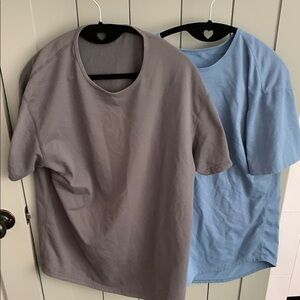 Men's Gray and Blue T-Shirt Set